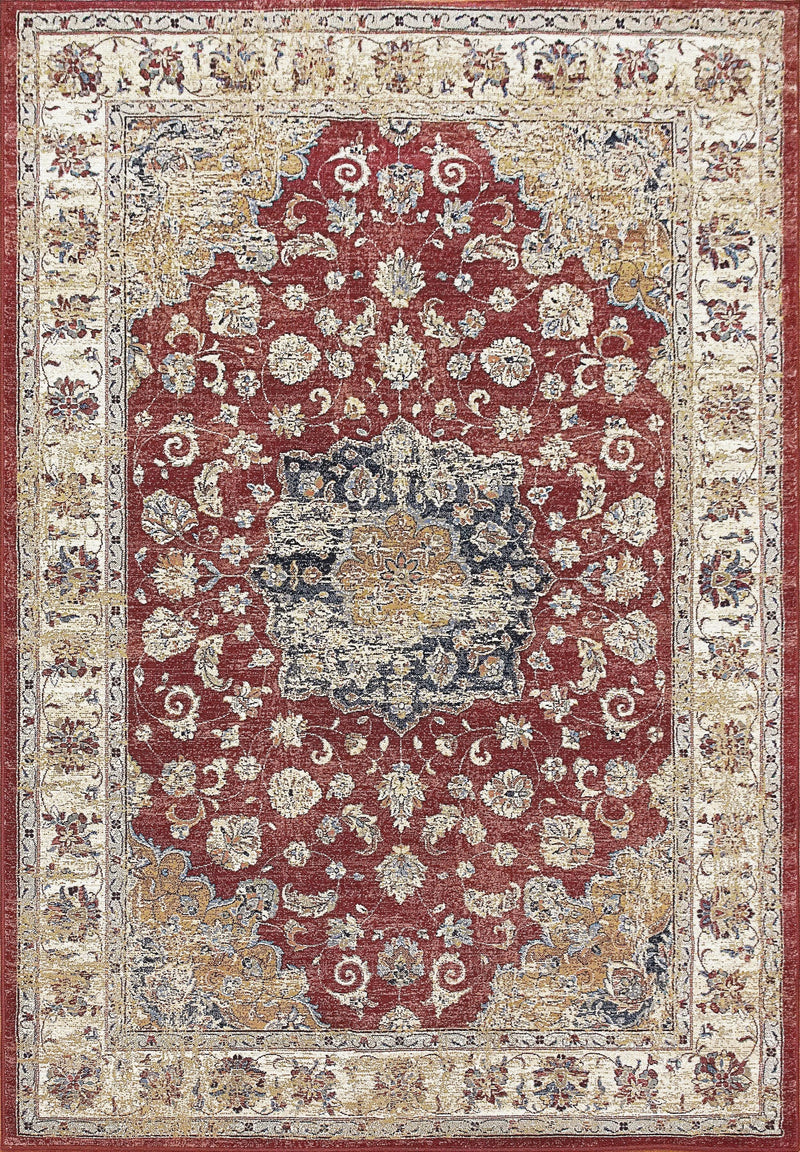 ANCIENT GARDEN 57559-1464 RED/IVORY - Modern Rug Importers