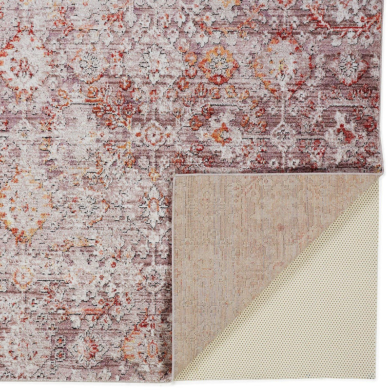 Armant Bohemian Distressed Ornamental Area Rug, Pink/Gray, 5ft - 3in x 7ft - 6in - Modern Rug Importers