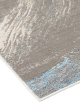 Azure Modern Metallic Brush Stroke Rug, Gray/Silver/Beige, 5ft x 8ft Area Rug - Modern Rug Importers