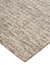 Belfort Modern Minimalist Rug, Sand Tan/Charcoal Gray, 5ft x 8ft Area Rug - Modern Rug Importers