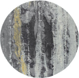 Bleecker Watercolor Effect Rug, Cool Gray/Yellow, 6ft - 7in x 9ft - 6in Area Rug - Modern Rug Importers
