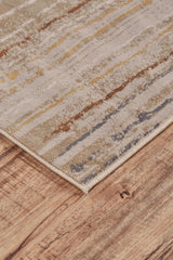 Cannes Lustrous Textured Rug, Striated, Sierra Brown, 5ft x 8ft Area Rug - Modern Rug Importers