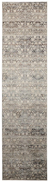 Caprio Space Dyed Ornamental Area Rug, Ink Blue/Beige/Rust, 5ft-3in x 7ft-6in - Modern Rug Importers