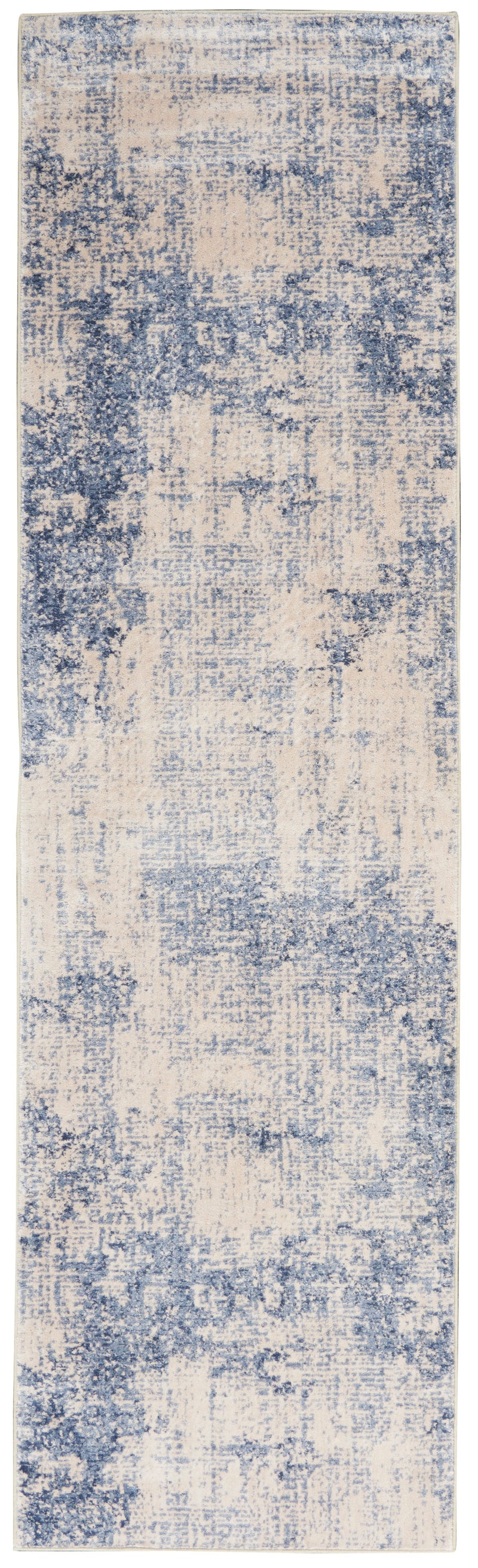 Nourison Silky Textures SLY01 Ivory/Blue Indoor Rug