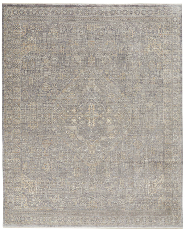 Nourison Lustrous Weave LUW02 Grey/Beige Floral Indoor Rug
