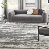 Nourison Dreamy Shag DRS02 Charcoal/Ivory Modern & Contemporary Indoor Rug
