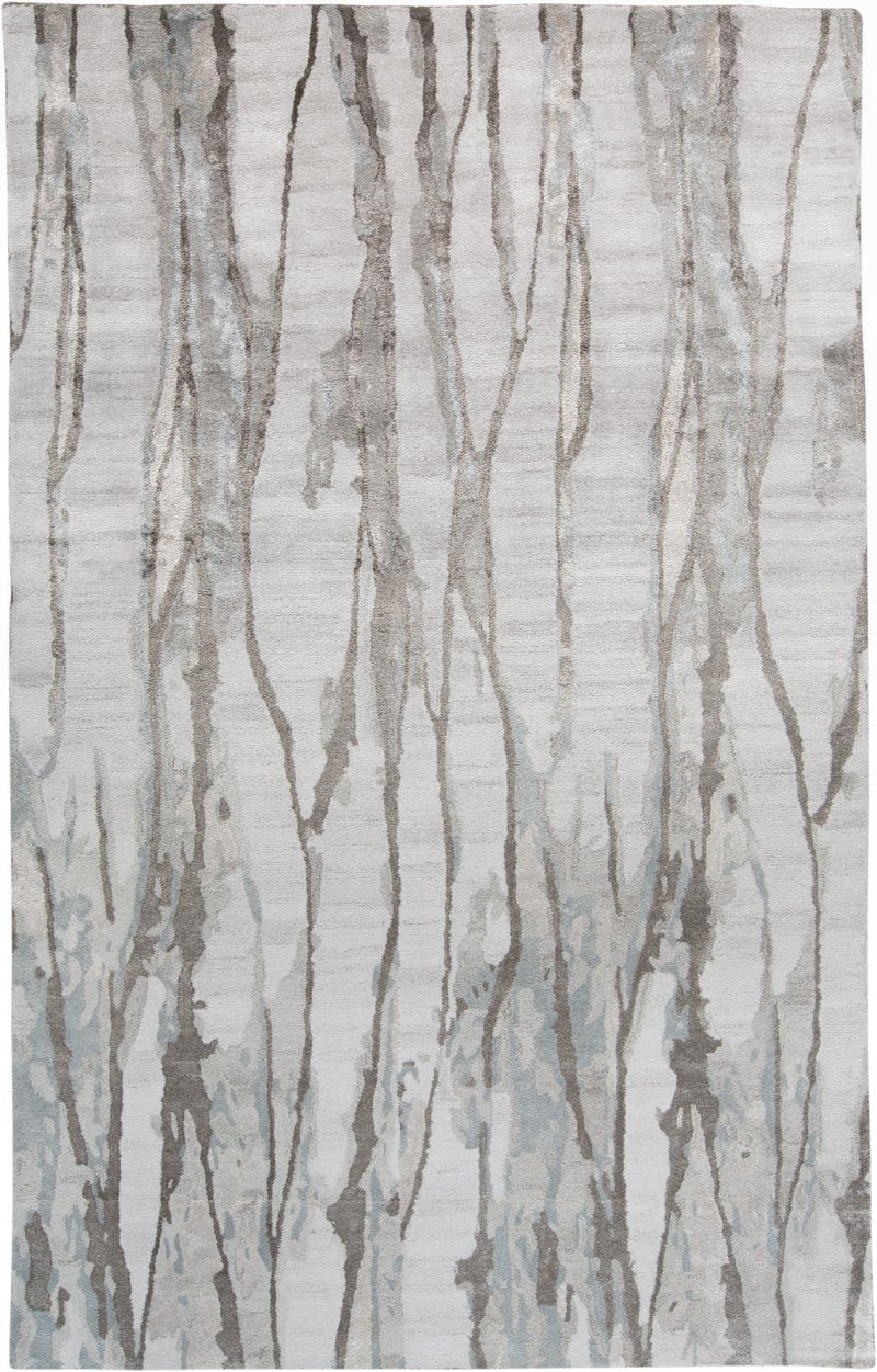 Dryden Contemporary Abstract Rug, Warm Gray/Misty Blue, 5ft x 8ft Area Rug - Modern Rug Importers