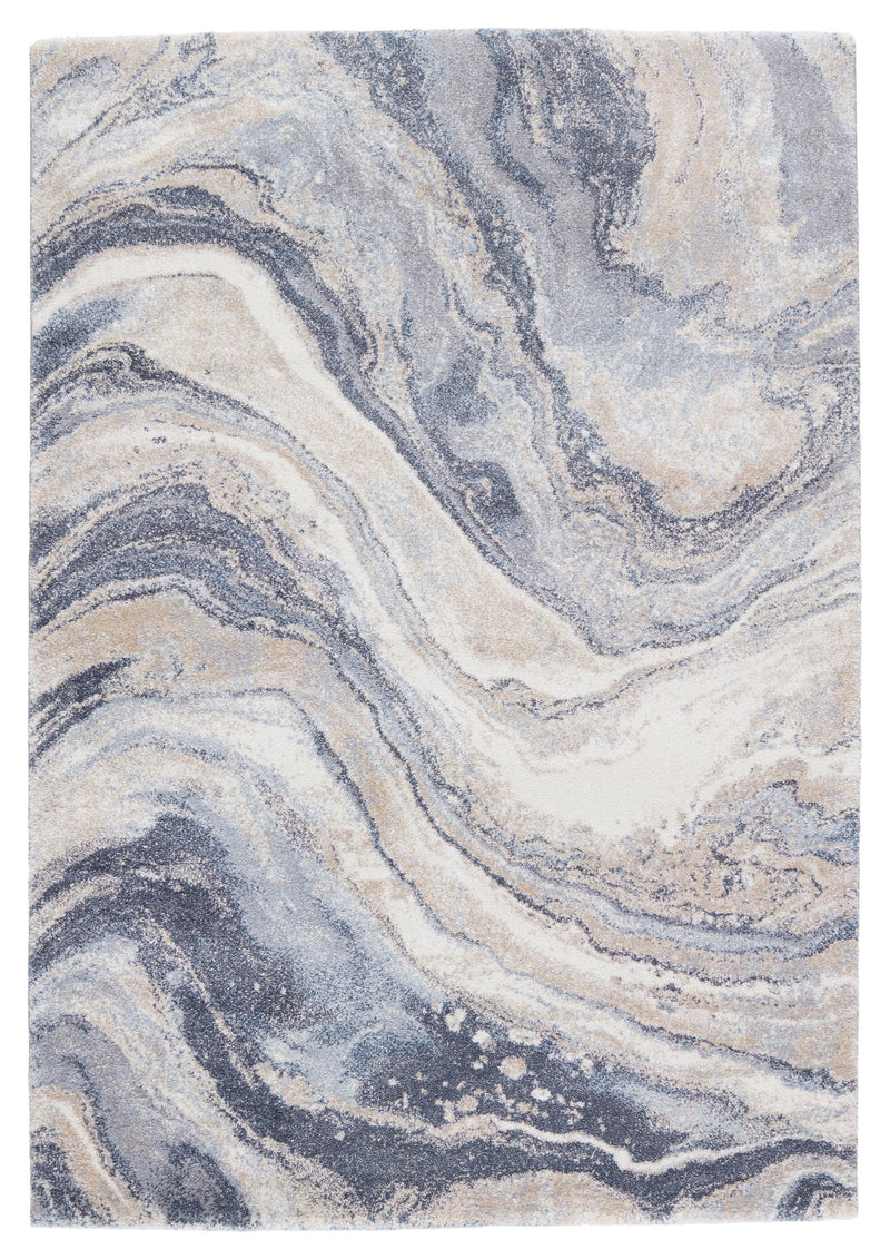Vibe by Jaipur Living Orion Abstract Blue/ Light Gray Area Rug - Modern Rug Importers