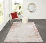Genevieve Red Distressed Design Area Rug - Modern Rug Importers