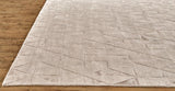 Gramercy Diamond Viscose Rug, High-low, Metallic Taupe, 5ft-6in x 8ft-6in Area Rug - Modern Rug Importers