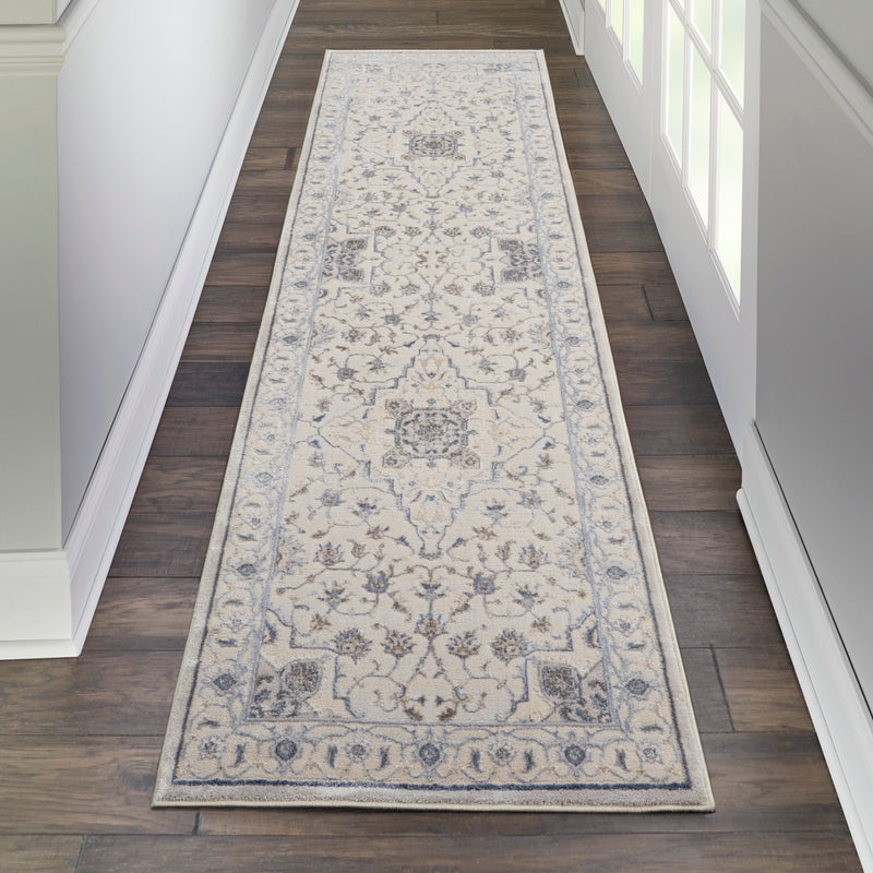 Nourison Silky Textures SLY08 Ivory/Grey Indoor Rug