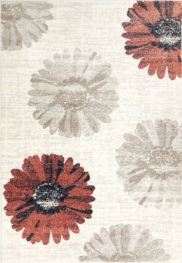 INFINITY 35009-1250 IVORY/RED - Modern Rug Importers