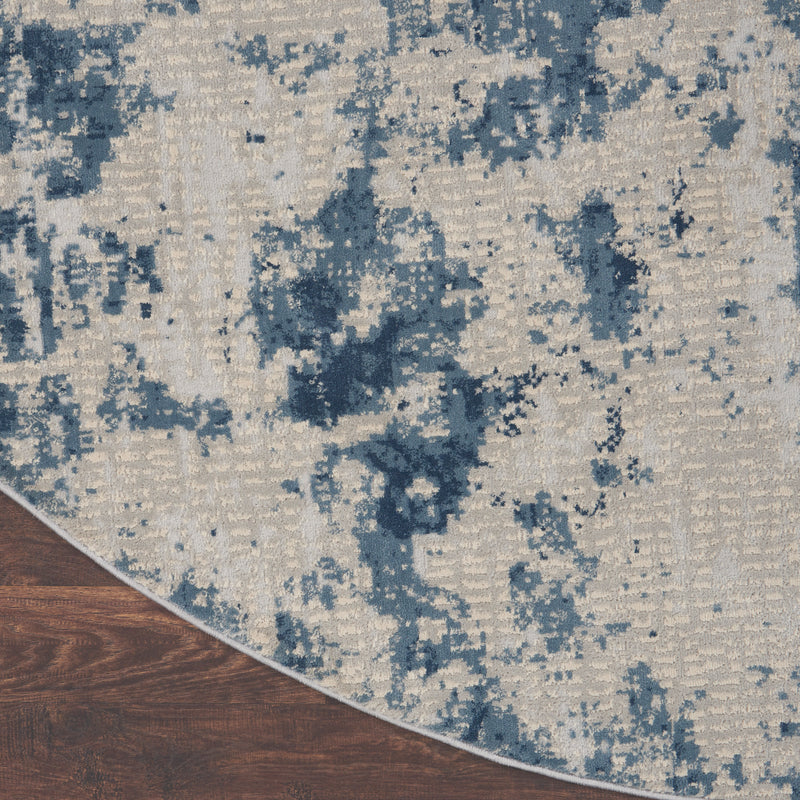 Nourison Rustic Textures RUS16 Grey/Blue Painterly Indoor Rug