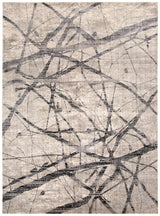 Kano Modern Abstract Rug, Warm Gray/Charcoal, 4ft - 3in x 6ft - 3in Area Rug - Modern Rug Importers