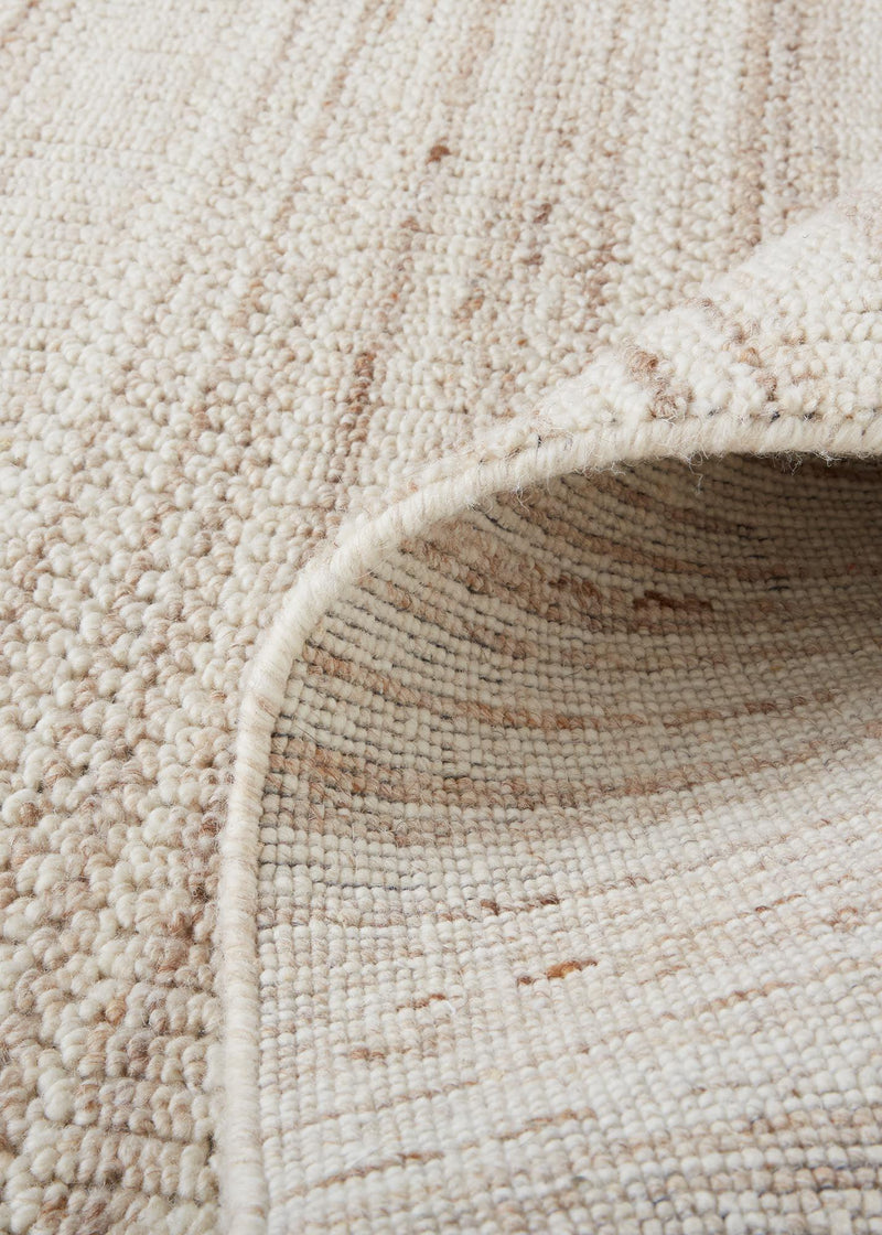 Keaton Handmade Wool Rug, Neutral Stripe, Tan/Beige, 9ft x 12ft Area Rug - Modern Rug Importers