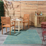 Nourison Essentials NRE01 Blue Green Outdoor Indoor/Outdoor Rug