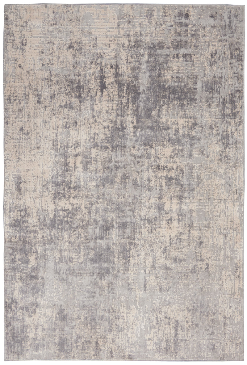 Nourison Rustic Textures RUS01 Ivory/Silver Painterly Indoor Rug