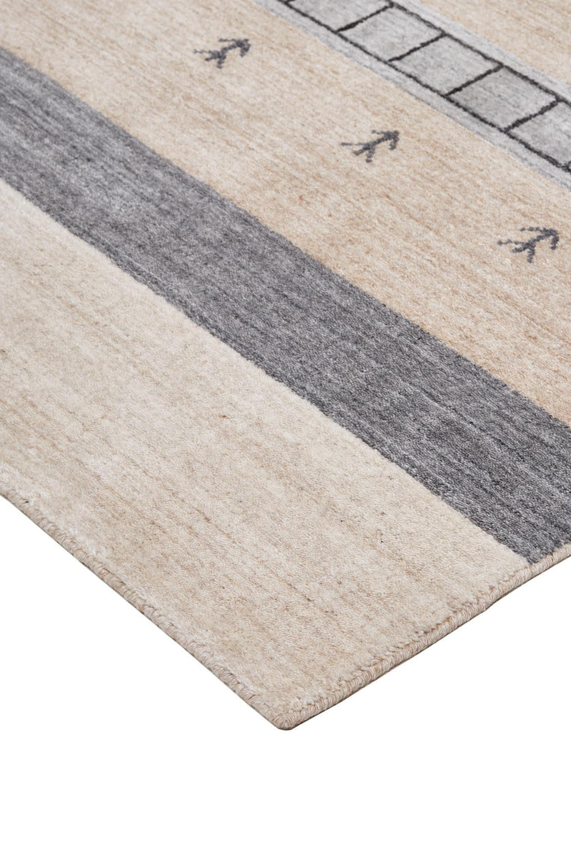 Legacy Contemporary Gebbah Rug, Beige/Light Gray, 5ft - 6in x 8ft - 6in Area Rug - Modern Rug Importers