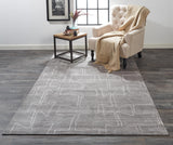 Lennox Modern Abstract Minimalist Rug, Taupe/Ivory, 5ft x 8ft Area Rug - Modern Rug Importers