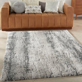 Nourison Dreamy Shag DRS01 Ivory/Charcoal Modern & Contemporary Indoor Rug