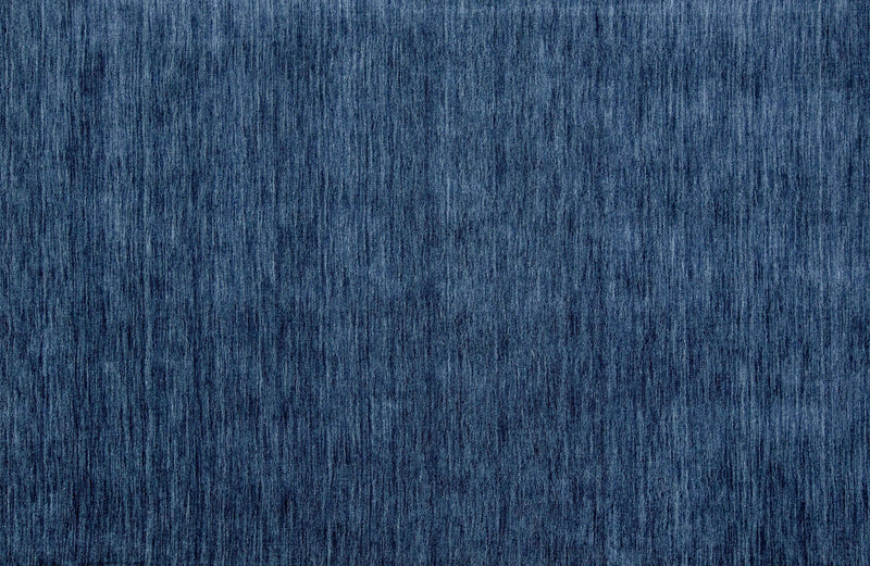 Luna Hand Woven Marled Wool Area Rug, Midnight Navy Blue, 9ft-6in x 13ft-6in - Modern Rug Importers