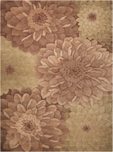 Nourison Tropics TS11 Taupe/Green Floral Indoor Rug