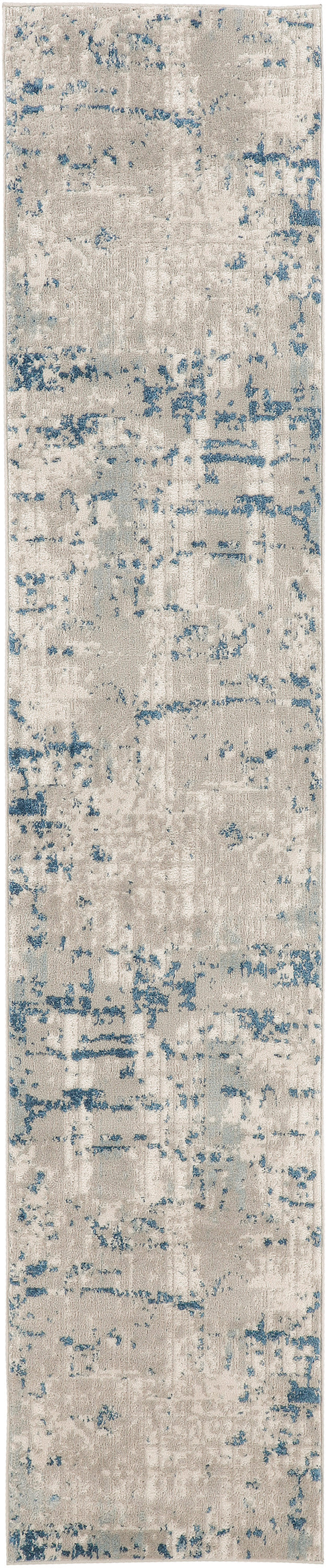 Nourison Quarry QUA01 Ivory Grey Blue Modern Indoor Rug