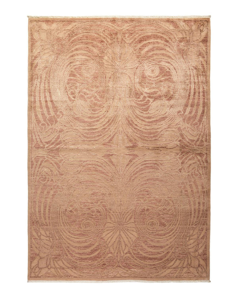 One-of-a-Kind Imported Hand-knotted Area Rug  - Beige, 6' 0" x 8' 9" - Modern Rug Importers