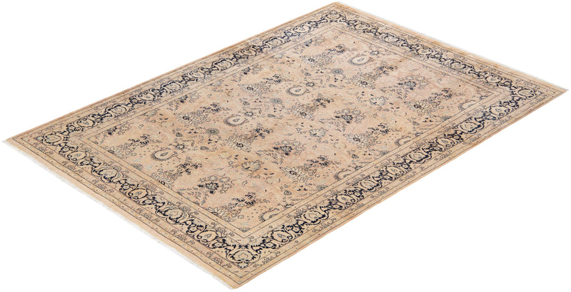 One-of-a-Kind Imported Hand-knotted Area Rug  - Beige, 6' 3" x 8' 10" - Modern Rug Importers