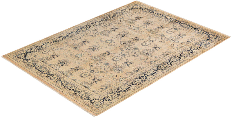 One-of-a-Kind Imported Hand-knotted Area Rug  - Beige, 6' 3" x 8' 9" - Modern Rug Importers