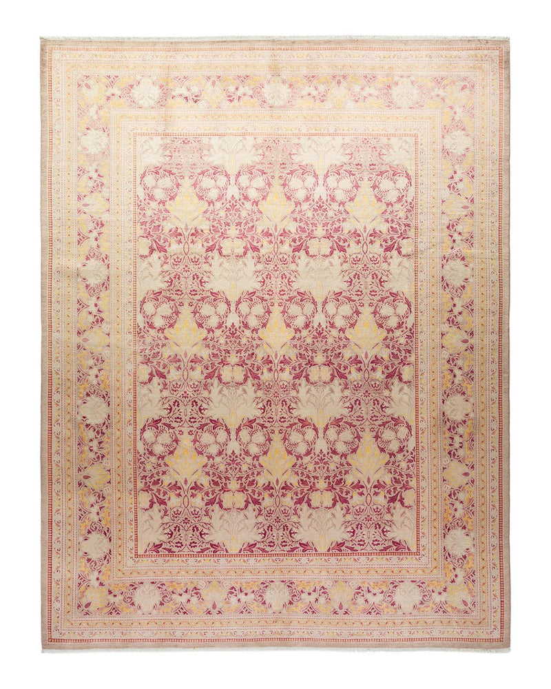 One-of-a-Kind Imported Hand-knotted Area Rug  - Beige, 9' 1" x 11' 9" - Modern Rug Importers