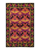 One-of-a-Kind Imported Hand-knotted Area Rug  - Black, 3' 10" x 6' 0" - Modern Rug Importers