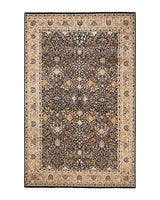 One-of-a-Kind Imported Hand-knotted Area Rug  - Black, 6' 0" x 9' 6" - Modern Rug Importers