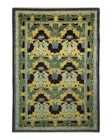 One-of-a-Kind Imported Hand-knotted Area Rug  - Black, 6' 1" x 8' 8" - Modern Rug Importers