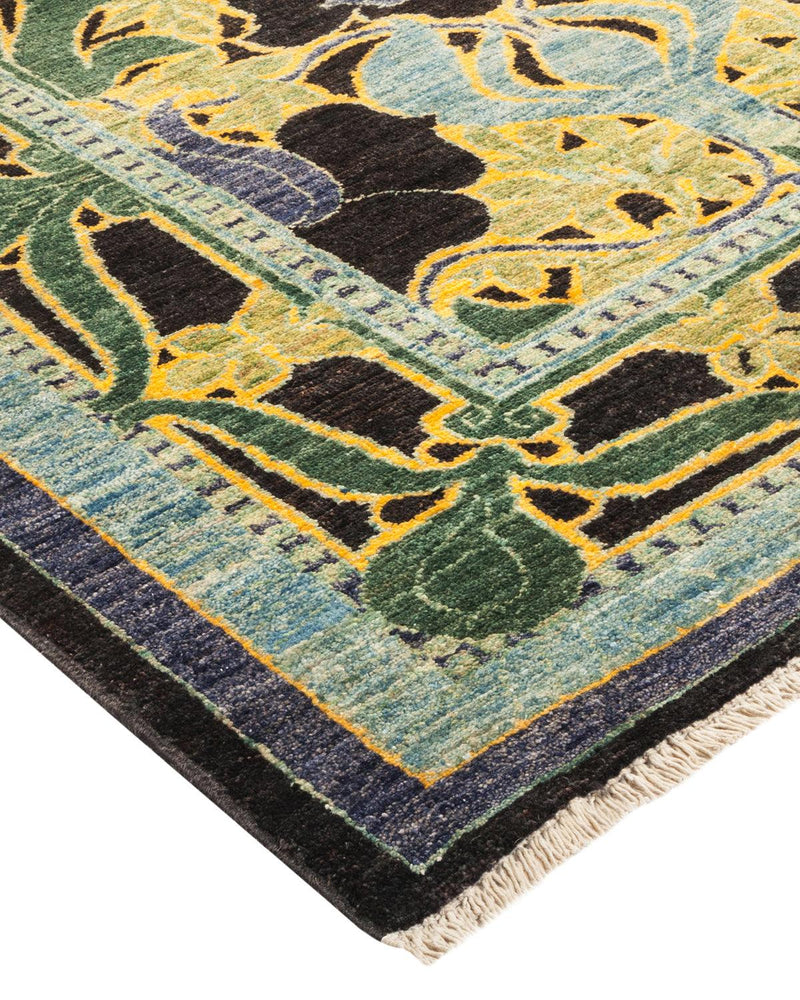 One-of-a-Kind Imported Hand-knotted Area Rug  - Black, 6' 1" x 8' 8" - Modern Rug Importers