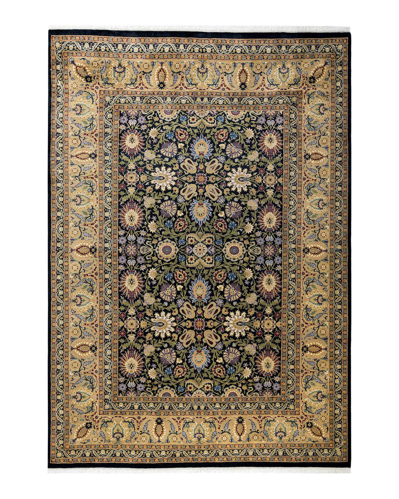 One-of-a-Kind Imported Hand-knotted Area Rug  - Black, 6' 1" x 8' 9" - Modern Rug Importers