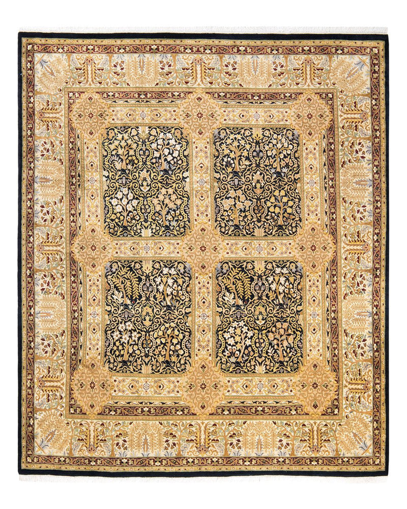 One-of-a-Kind Imported Hand-knotted Area Rug  - Black, 6' 2" x 7' 1" - Modern Rug Importers