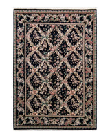 One-of-a-Kind Imported Hand-knotted Area Rug  - Black, 6' 2" x 8' 10" - Modern Rug Importers