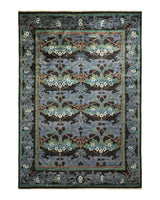 One-of-a-Kind Imported Hand-knotted Area Rug  - Black, 6' 2" x 8' 9" - Modern Rug Importers