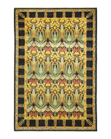 One-of-a-Kind Imported Hand-knotted Area Rug  - Black, 6' 3" x 9' 1" - Modern Rug Importers