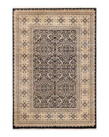 One-of-a-Kind Imported Hand-knotted Area Rug  - Black, 6' 3" x 9' 2" - Modern Rug Importers