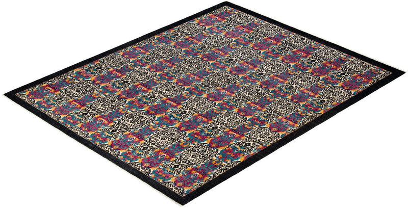 One-of-a-Kind Imported Hand-Knotted Area Rug  - Black, 8' 0" x 10' 0" - Modern Rug Importers