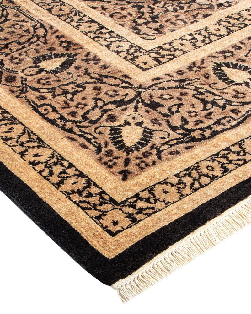 One-of-a-Kind Imported Hand-knotted Area Rug  - Black, 8' 1" x 10' 5" - Modern Rug Importers