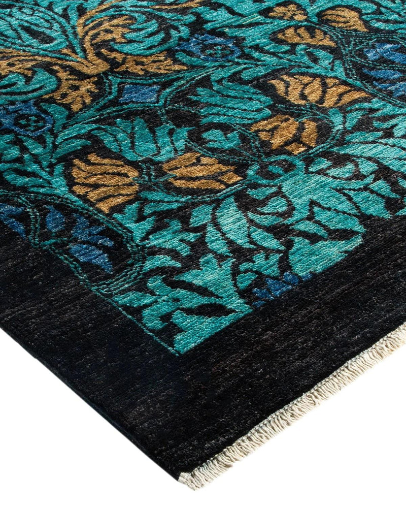One-of-a-Kind Imported Hand-knotted Area Rug  - Black, 8' 10" x 12' 3" - Modern Rug Importers