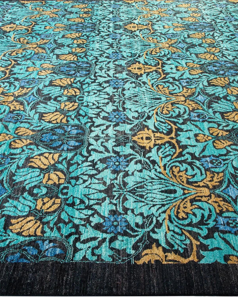 One-of-a-Kind Imported Hand-knotted Area Rug  - Black, 8' 10" x 12' 3" - Modern Rug Importers