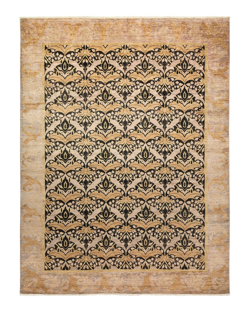 One-of-a-Kind Imported Hand-knotted Area Rug  - Black, 9' 0" x 11' 10" - Modern Rug Importers