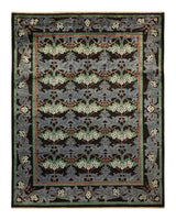 One-of-a-Kind Imported Hand-knotted Area Rug  - Black, 9' 1" x 11' 6" - Modern Rug Importers
