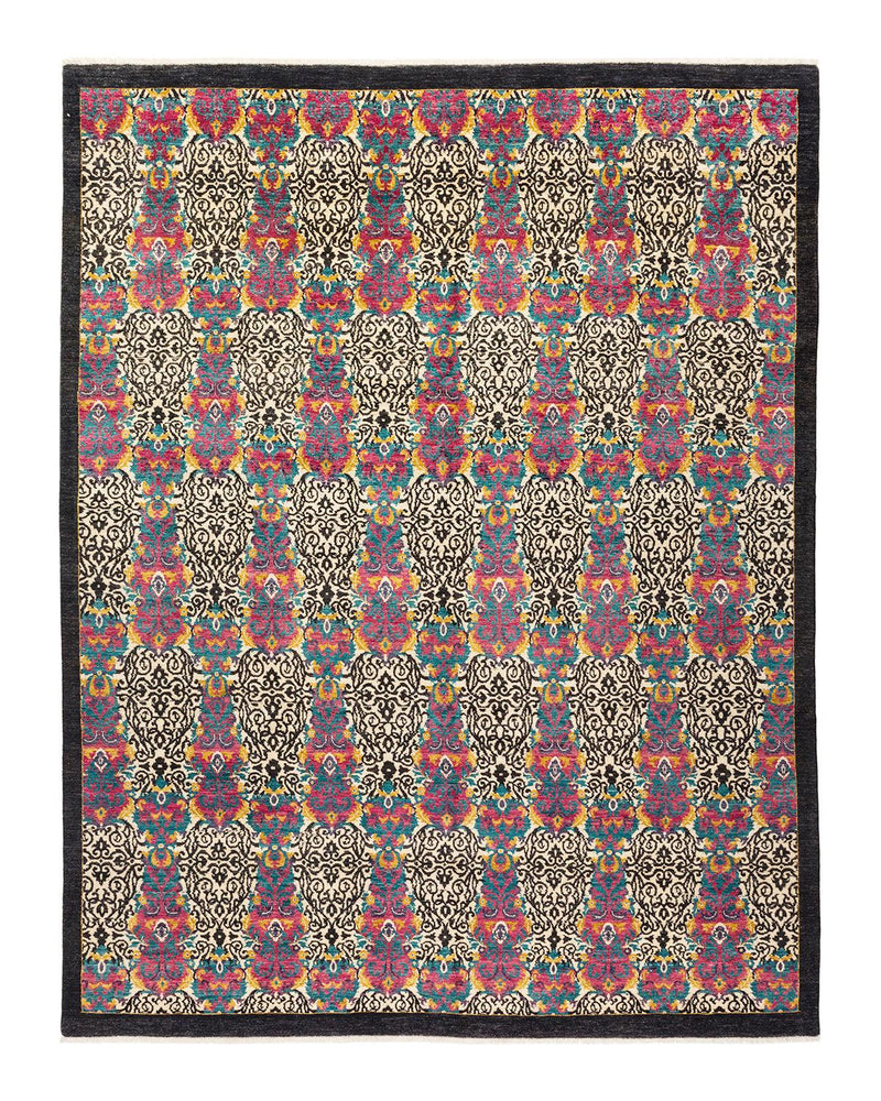 One-of-a-Kind Imported Hand-knotted Area Rug  - Black, 9' 2" x 11' 7" - Modern Rug Importers