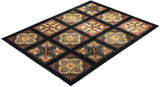 One-of-a-Kind Imported Hand-knotted Area Rug  - Black, 9' 2" x 12' 6" - Modern Rug Importers