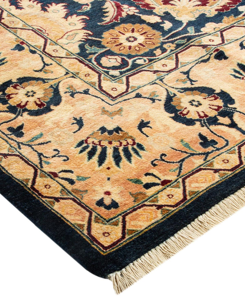 One-of-a-Kind Imported Hand-Knotted Area Rug  - Blue, 6' 0" x 9' 1" - Modern Rug Importers